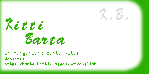 kitti barta business card